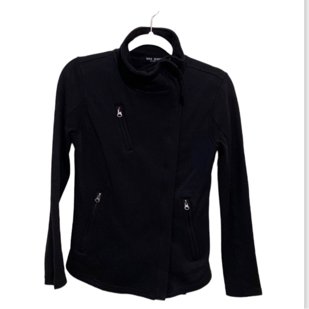 Max Jeans cotton blend black sweater jacket.size Xs